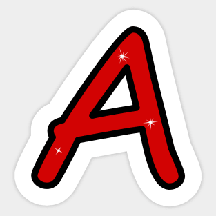 Letter A. Name with letter A. Personalized gift. Abbreviation. Abbreviation. Lettering Sticker